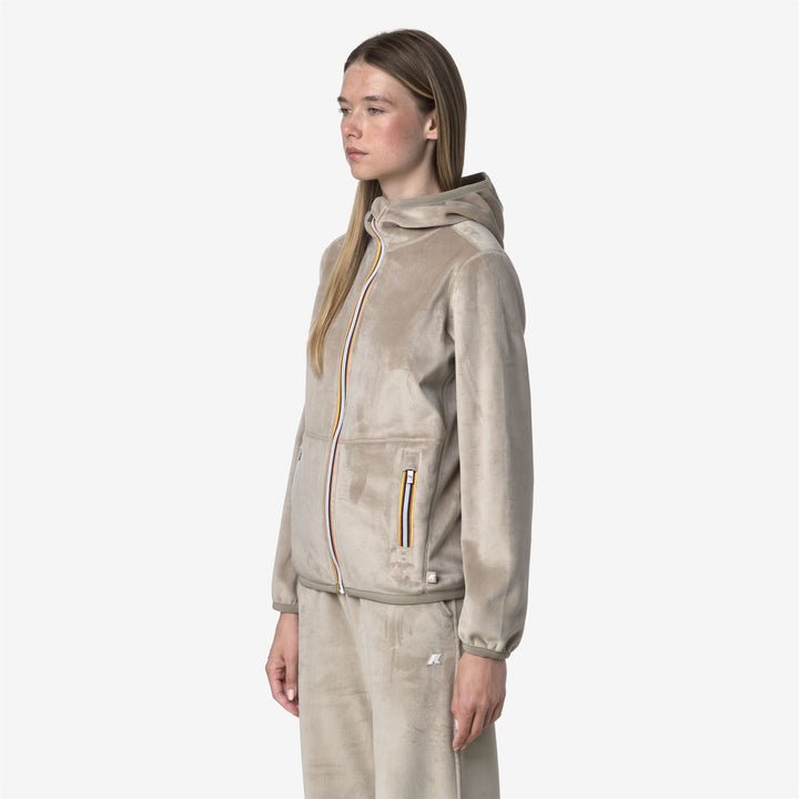 LILY VELOUR POLAR REVERSIBLE - Fleece - Jacket - WOMAN - Beige Cashmere-Beige Cashmere