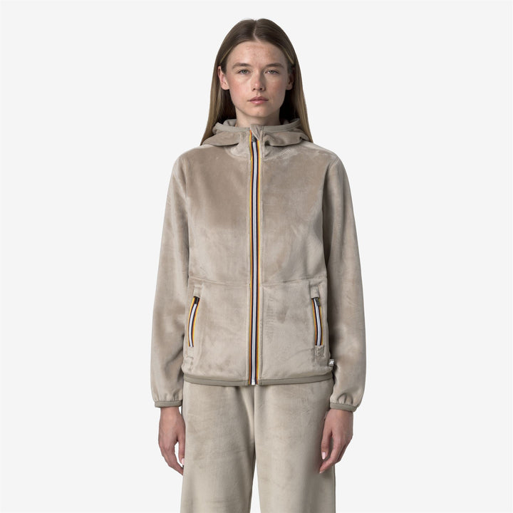 LILY VELOUR POLAR REVERSIBLE - Fleece - Jacket - WOMAN - Beige Cashmere-Beige Cashmere