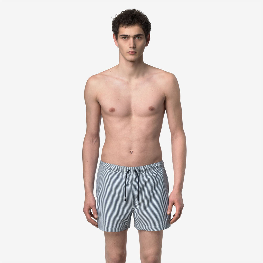 HAZEL MID STRIPES BEACH - Maillots de bain - Maillots de bain - Homme - White-Blue Depth main