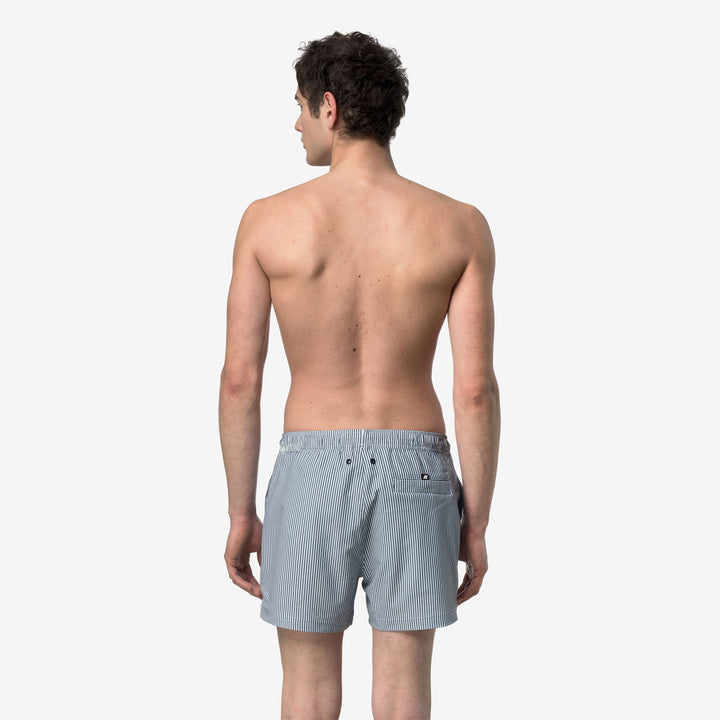 HAZEL MID STRIPES BEACH - Maillots de bain - Maillots de bain - Homme - White-Blue Depth 4