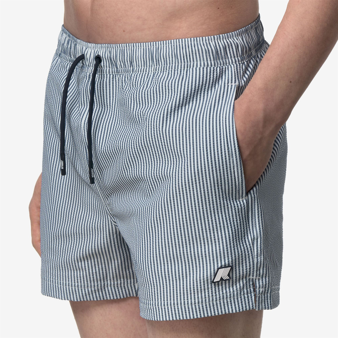 HAZEL MID STRIPES BEACH - Maillots de bain - Maillots de bain - Homme - White-Blue Depth main