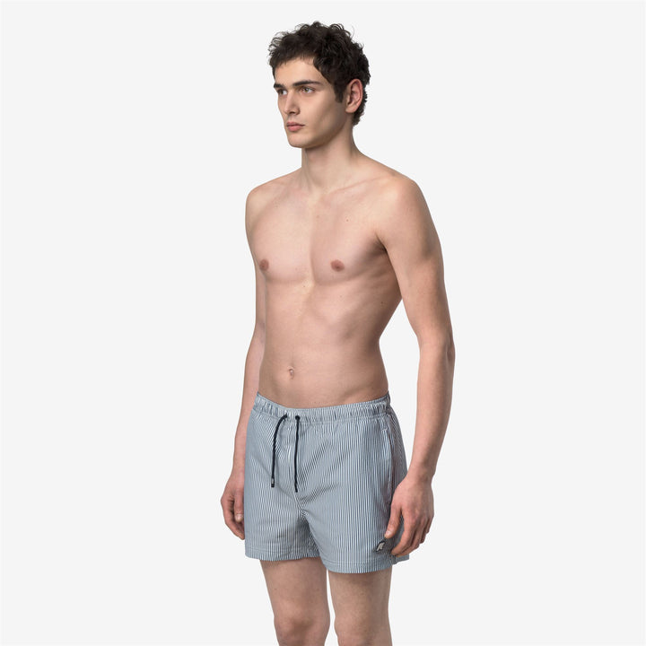 HAZEL MID STRIPES BEACH - Maillots de bain - Maillots de bain - Homme - White-Blue Depth 3