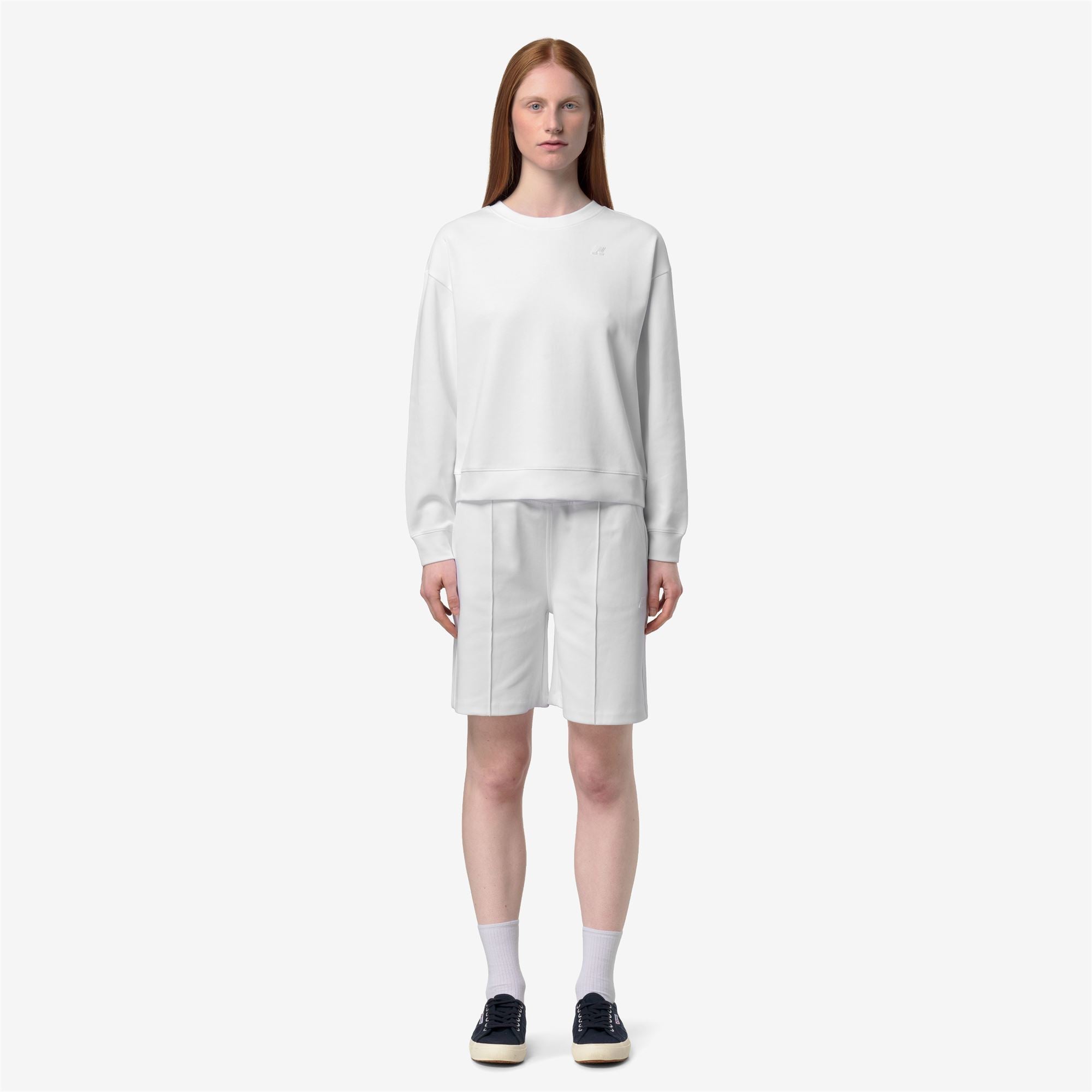 Shorts_Woman_LAVIGNE INTERLOCK_Sport Shorts_White - White - Commercial 4