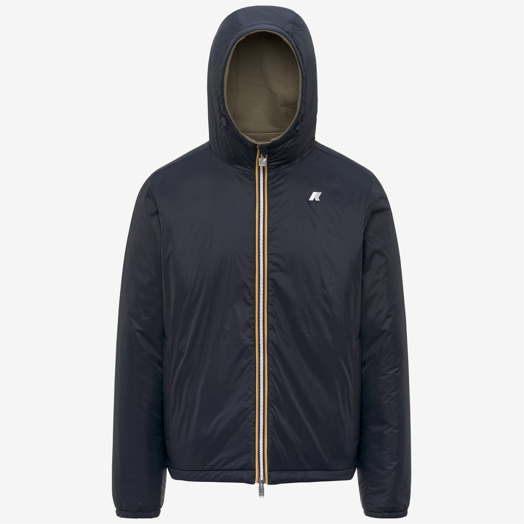 Jackets_Man_JACK SPACER NYLON DOUBLE_Short_Green Army - Blue Depth - Commercial 2