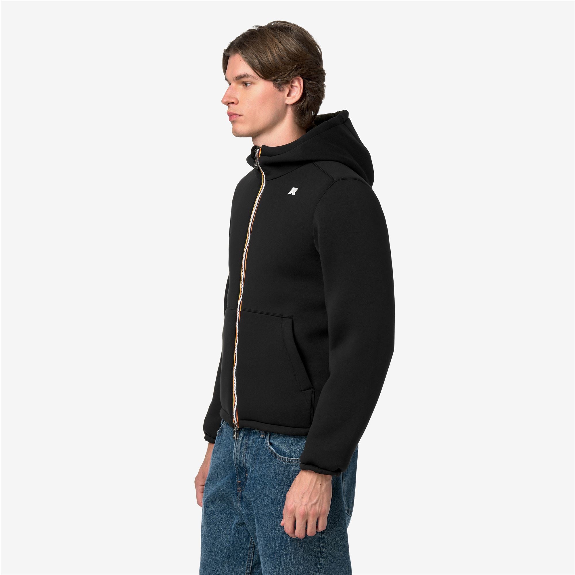 Jackets_Man_JACK SPACER NYLON DOUBLE_Short_Black Pure - Green Army - Commercial 5