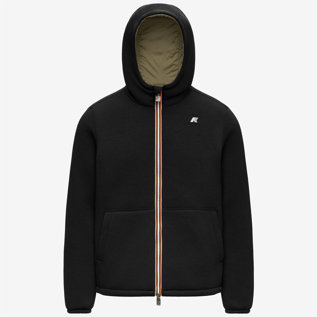 Jackets_Man_JACK SPACER NYLON DOUBLE_Short_Black Pure - Green Army - Commercial 1