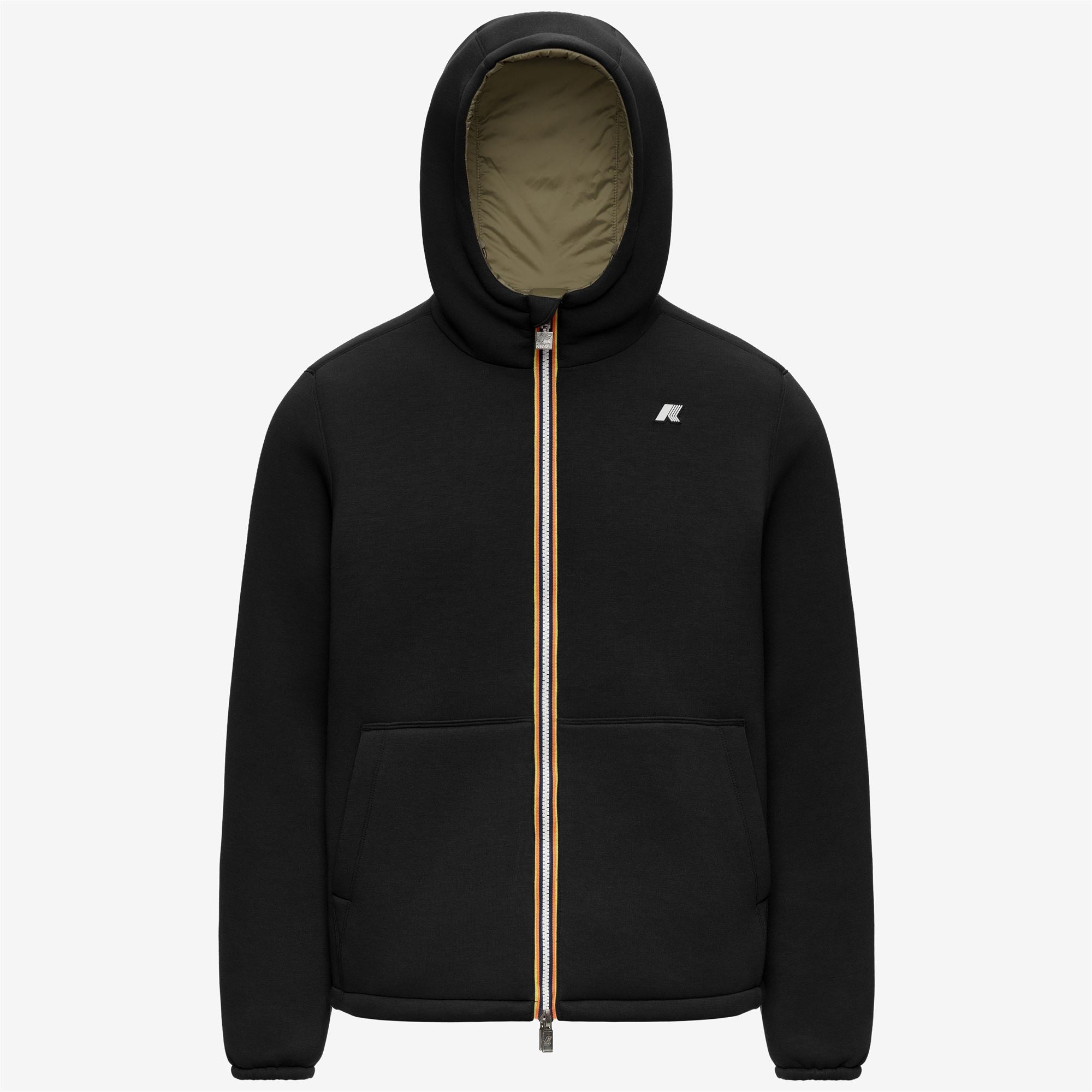 Jackets_Man_JACK SPACER NYLON DOUBLE_Short_Black Pure - Green Army - Commercial 1
