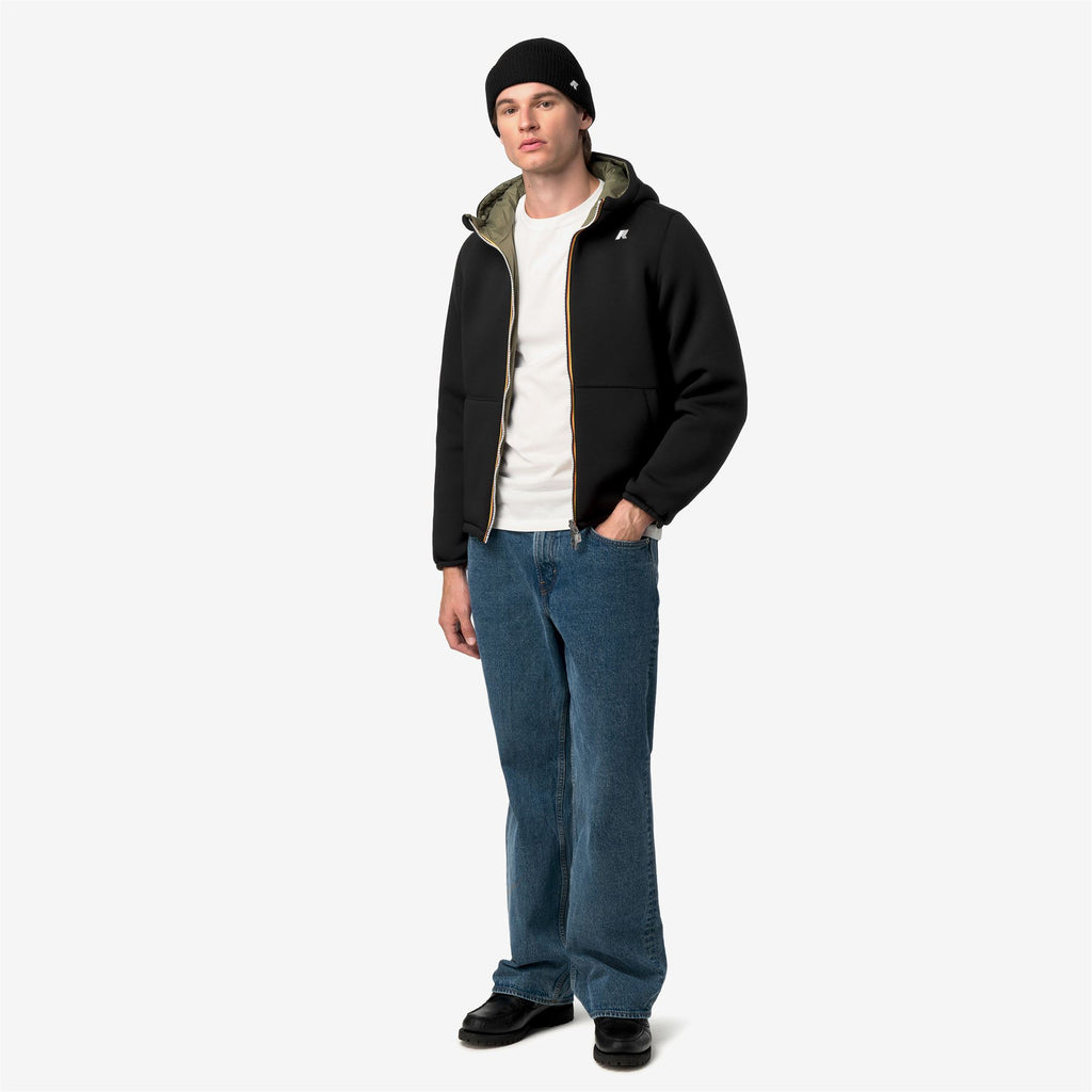 Jackets_Man_JACK SPACER NYLON DOUBLE_Short_Black Pure - Green Army - Commercial 7