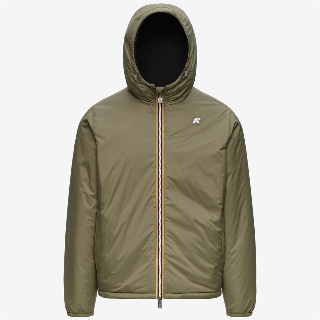 Jackets_Man_JACK SPACER NYLON DOUBLE_Short_Black Pure - Green Army - Commercial 2