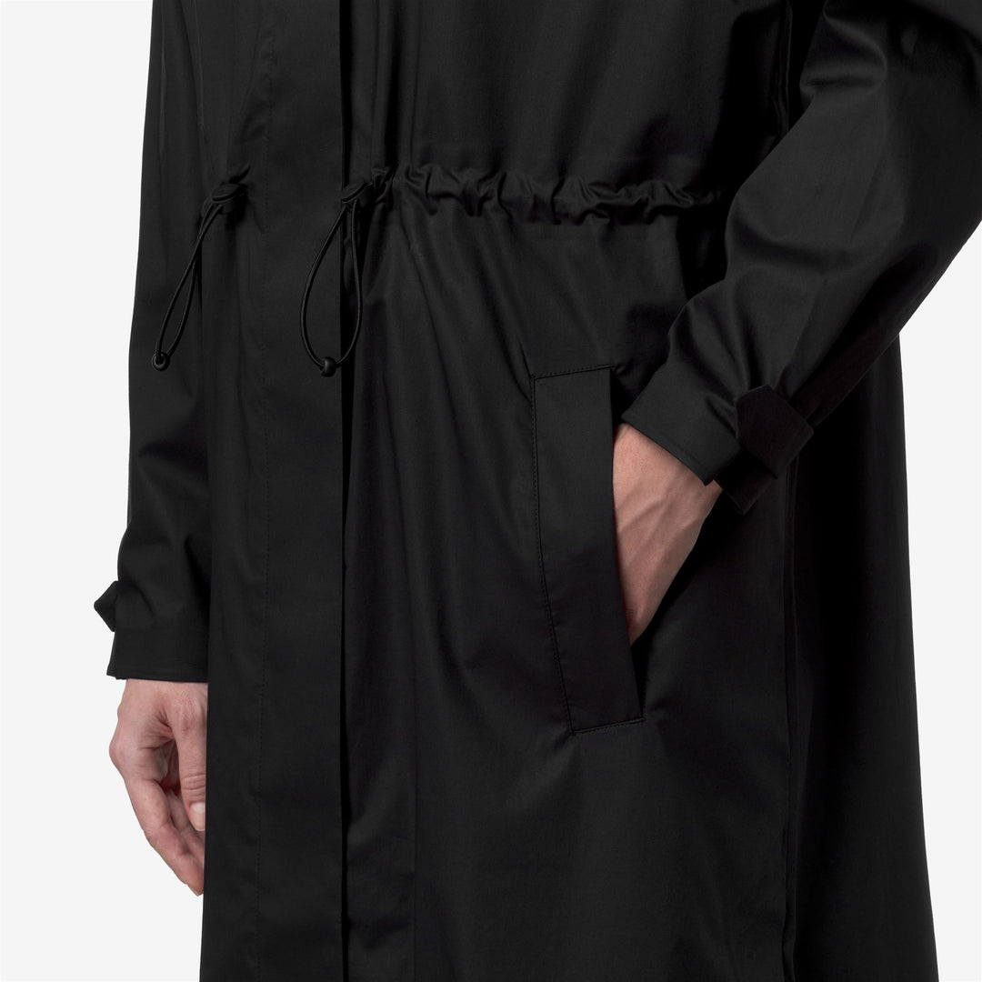 BARBREIN COTTON 3LAYERS AF - Vestes - Long - Femme - Black Pure-Black Pure main