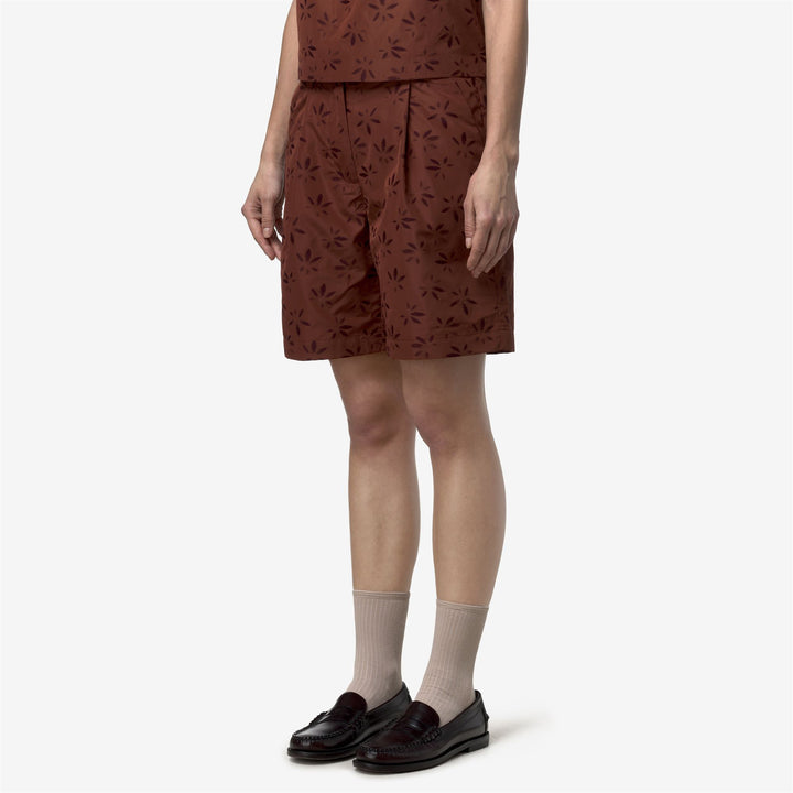LAROSE EMBY JACQUARD - Shorts - Short de sport - Femme - BROWN-VIOLET JACQUARD-Brown Reddish-Violet Burnished 3