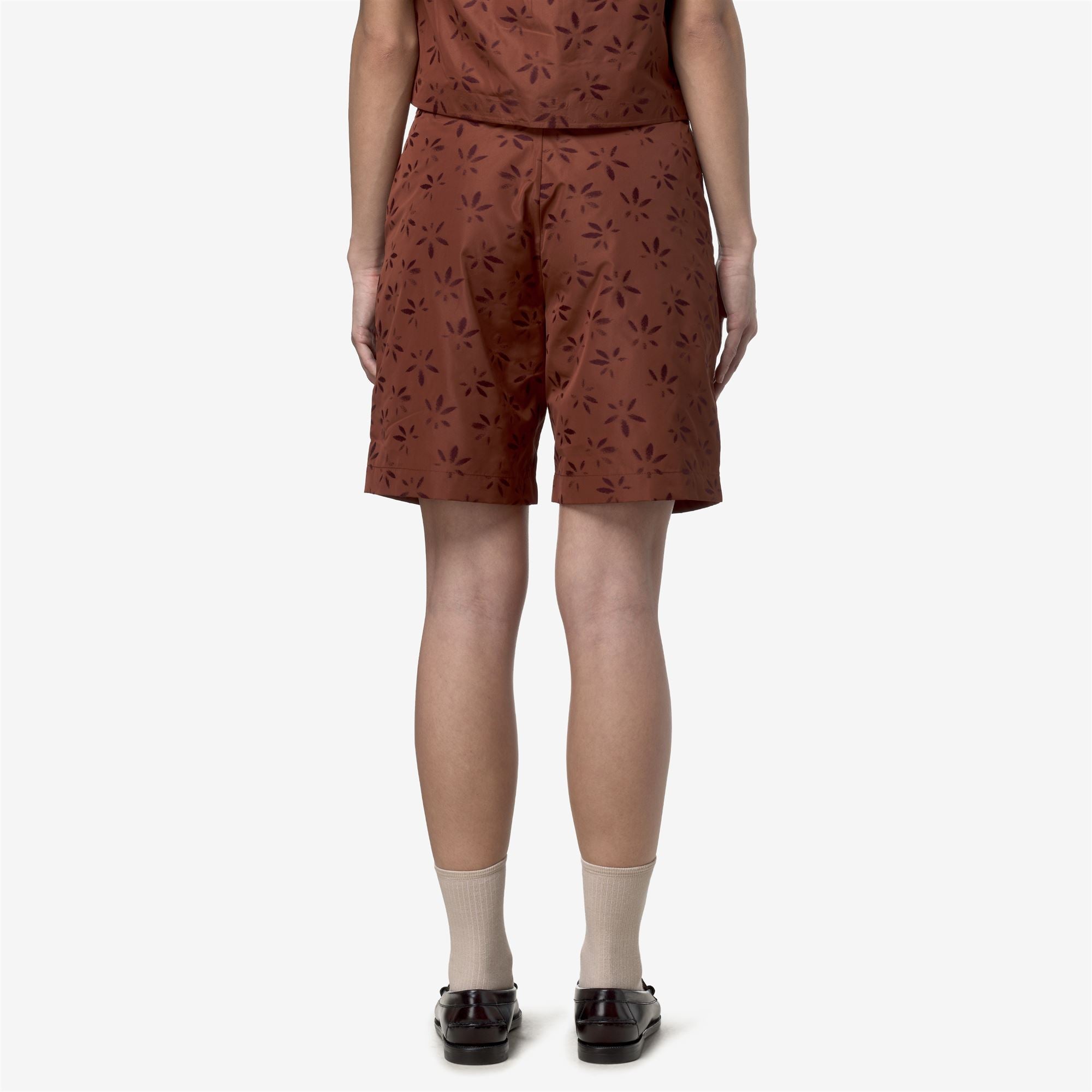 Shorts_Woman_LAROSE EMBY JACQUARD_Sport Shorts_BROWN - VIOLET JACQUARD - Brown Reddish - Violet Burnished - Commercial 6