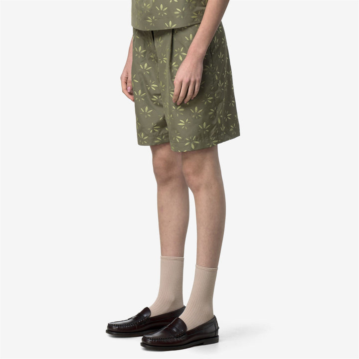 LAROSE EMBY JACQUARD - Shorts - Short de sport - Femme - GREEN-LIME JACQUARD-Green Lichen-Green Dk Lime 3