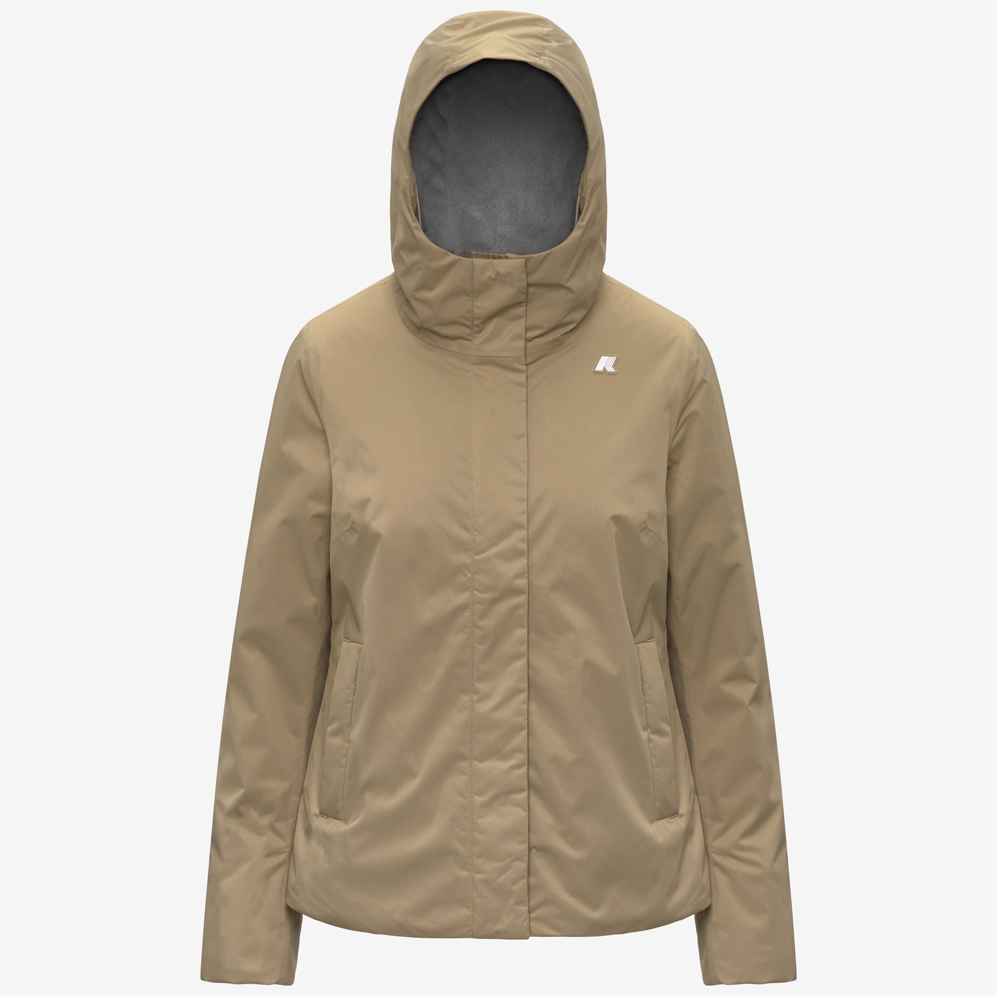 Jackets_Woman_LIL TWILL SOFT BEAVER_Short_Beige Khaki - Grey Warm - Commercial 1