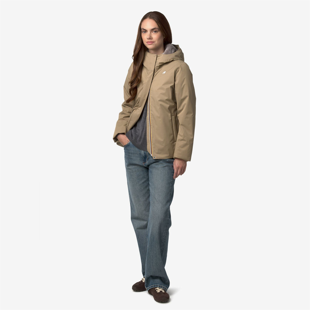 Jackets_Woman_LIL TWILL SOFT BEAVER_Short_Beige Khaki - Grey Warm - Commercial 7