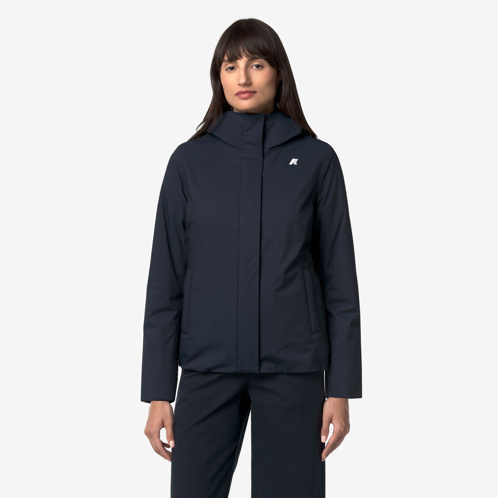 Jackets_Woman_LIL TWILL SOFT BEAVER_Short_Blue D-Grey W - Commercial 4