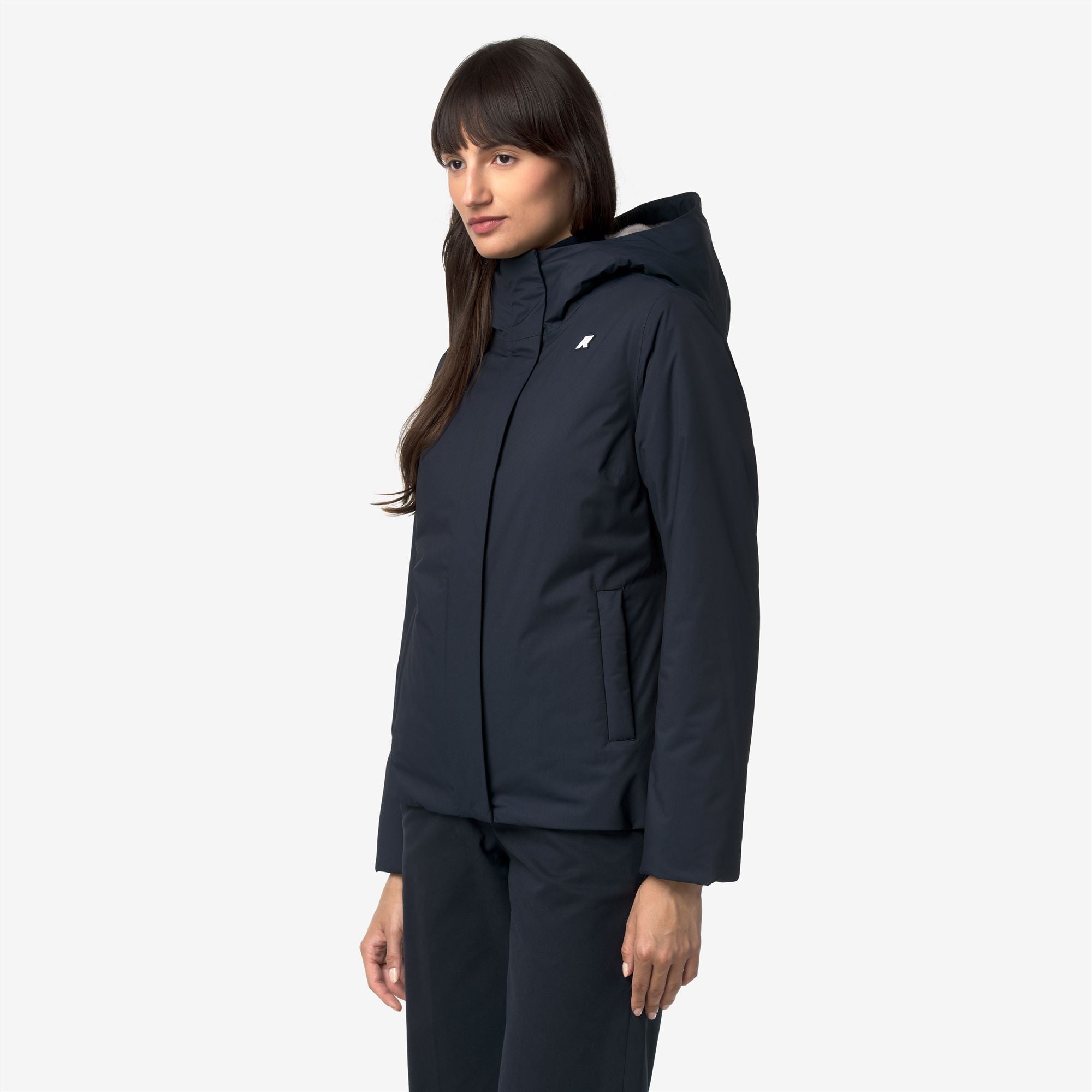 Jackets_Woman_LIL TWILL SOFT BEAVER_Short_Blue D-Grey W - Commercial 5