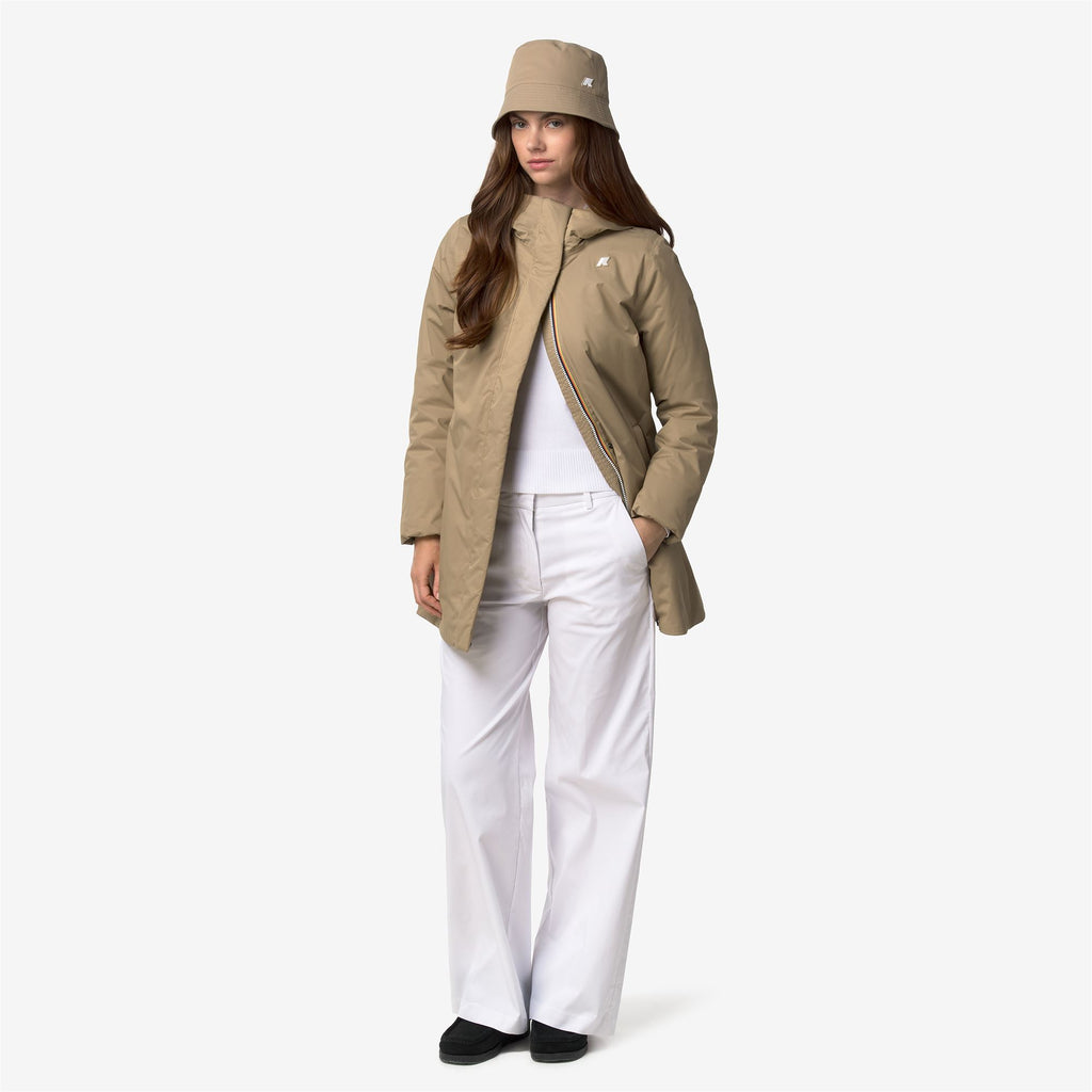 Jackets_Woman_SOPHIE TWILL SOFT BEAVER_3/4 Length_Beige Khaki - Grey Warm - Commercial 7