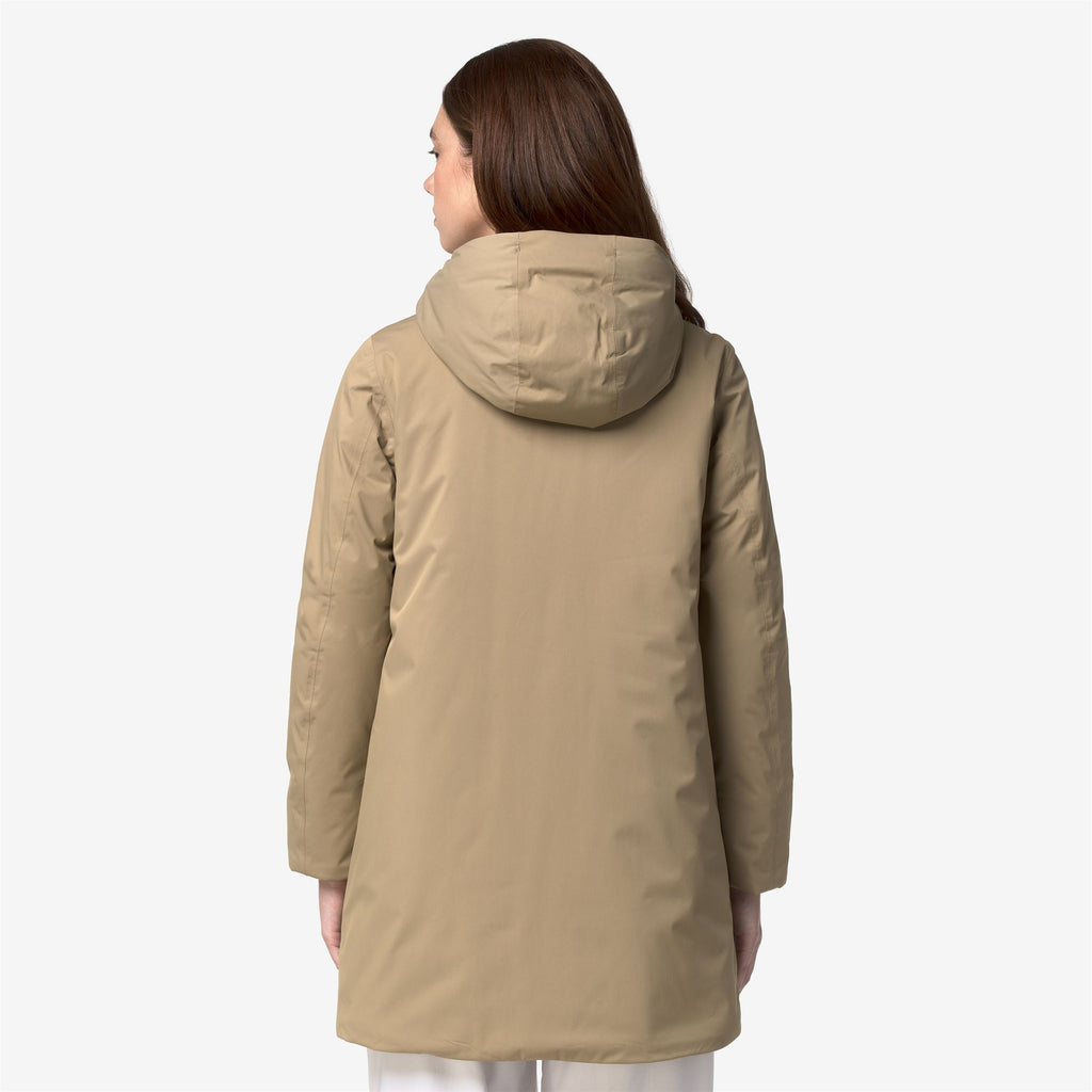 Jackets_Woman_SOPHIE TWILL SOFT BEAVER_3/4 Length_Beige Khaki - Grey Warm - Commercial 6