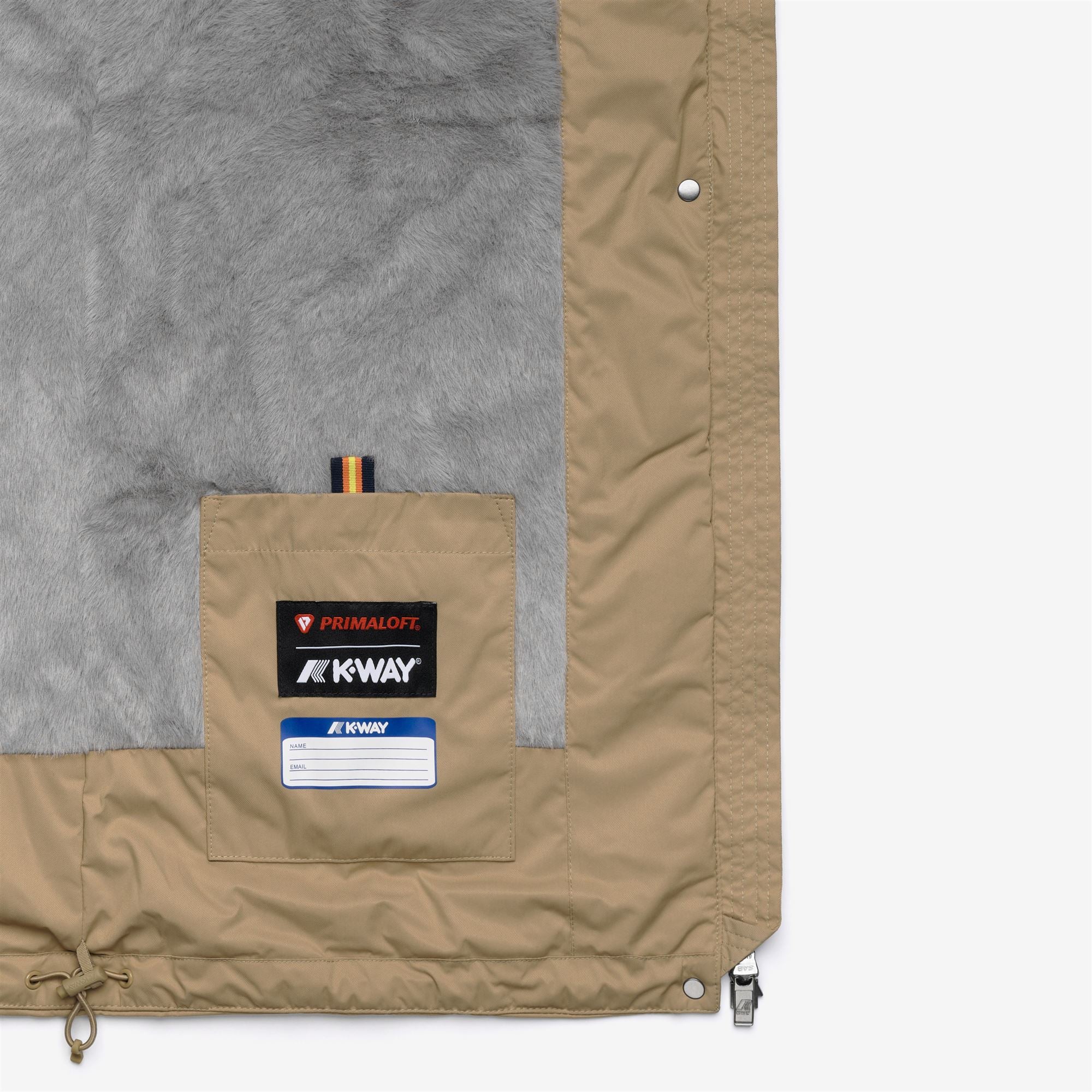 Jackets_Woman_SOPHIE TWILL SOFT BEAVER_3/4 Length_Beige Khaki - Grey Warm - Commercial 2