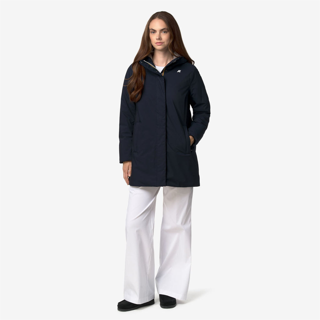 Jackets_Woman_SOPHIE TWILL SOFT BEAVER_3/4 Length_Blue D-Grey W - Commercial 7