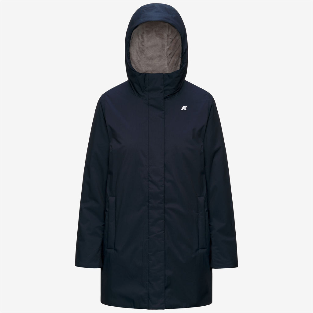 Jackets_Woman_SOPHIE TWILL SOFT BEAVER_3/4 Length_Blue D-Grey W - Commercial 1