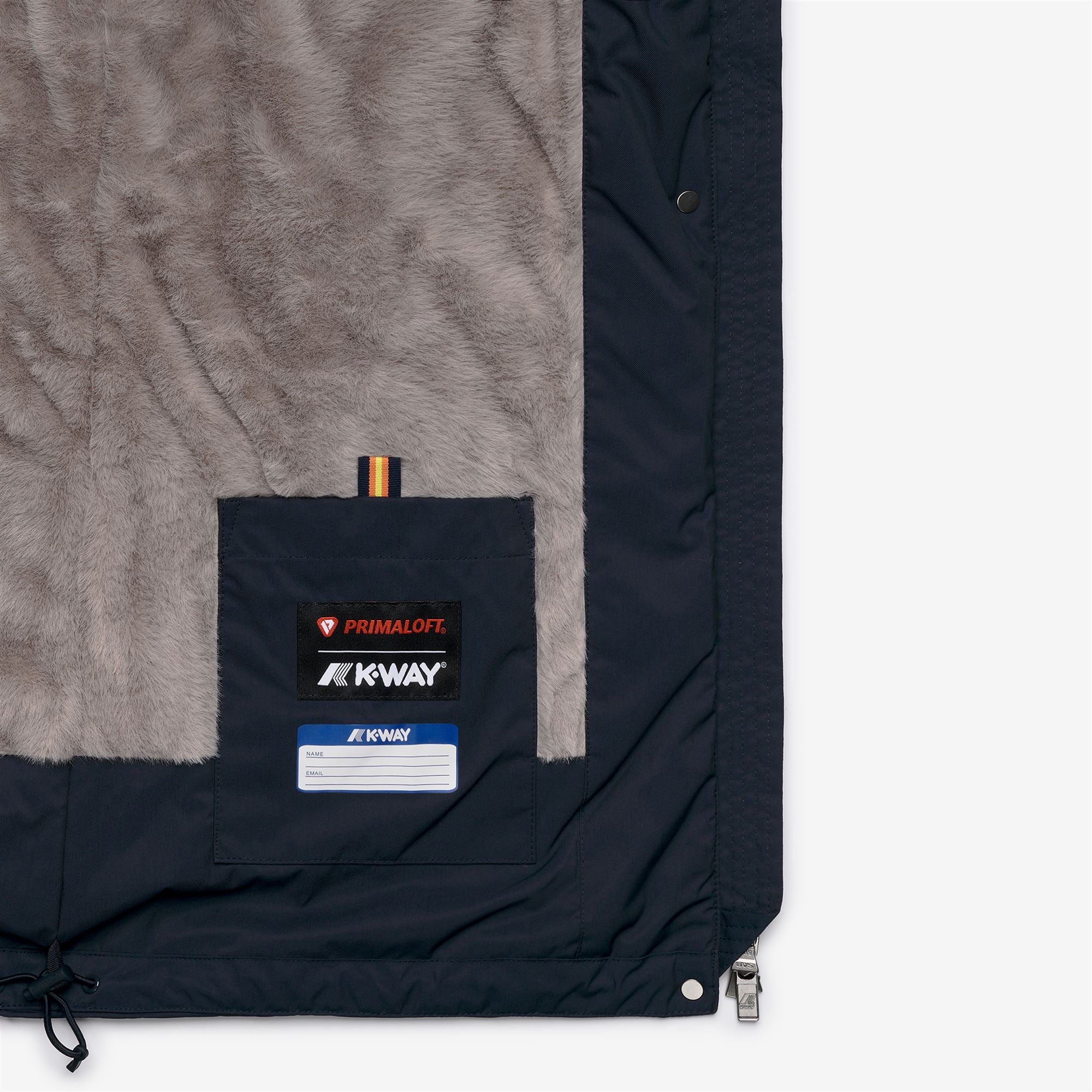 Jackets_Woman_SOPHIE TWILL SOFT BEAVER_3/4 Length_Blue D-Grey W - Commercial 2