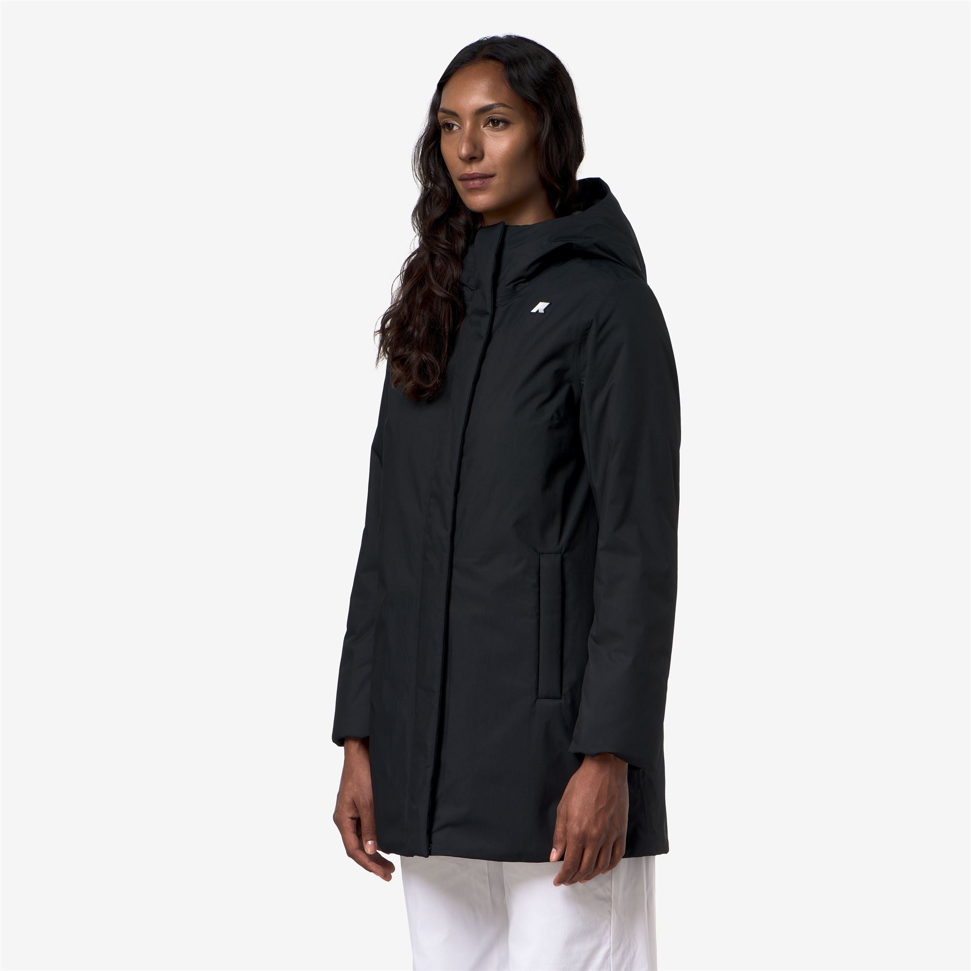 Jackets_Woman_SOPHIE TWILL SOFT BEAVER_3/4 Length_Black Pure - Grey Warm - Commercial 5