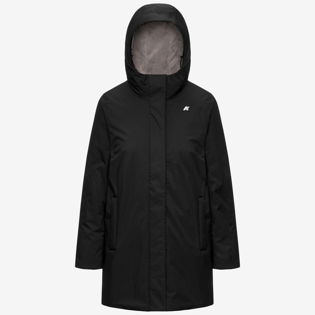 Jackets_Woman_SOPHIE TWILL SOFT BEAVER_3/4 Length_Black Pure - Grey Warm - Commercial 1