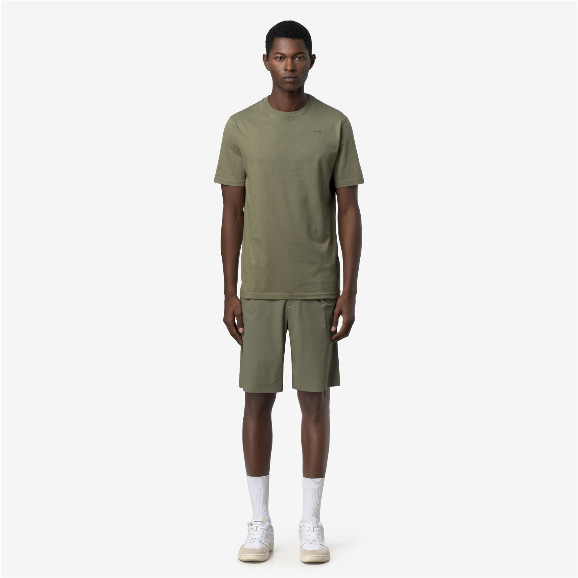 T-Shirts & Top_Man_ODOM JERSEY MICRO LETTERING SLIM_T-Shirt_Green Lichen - Commercial 4