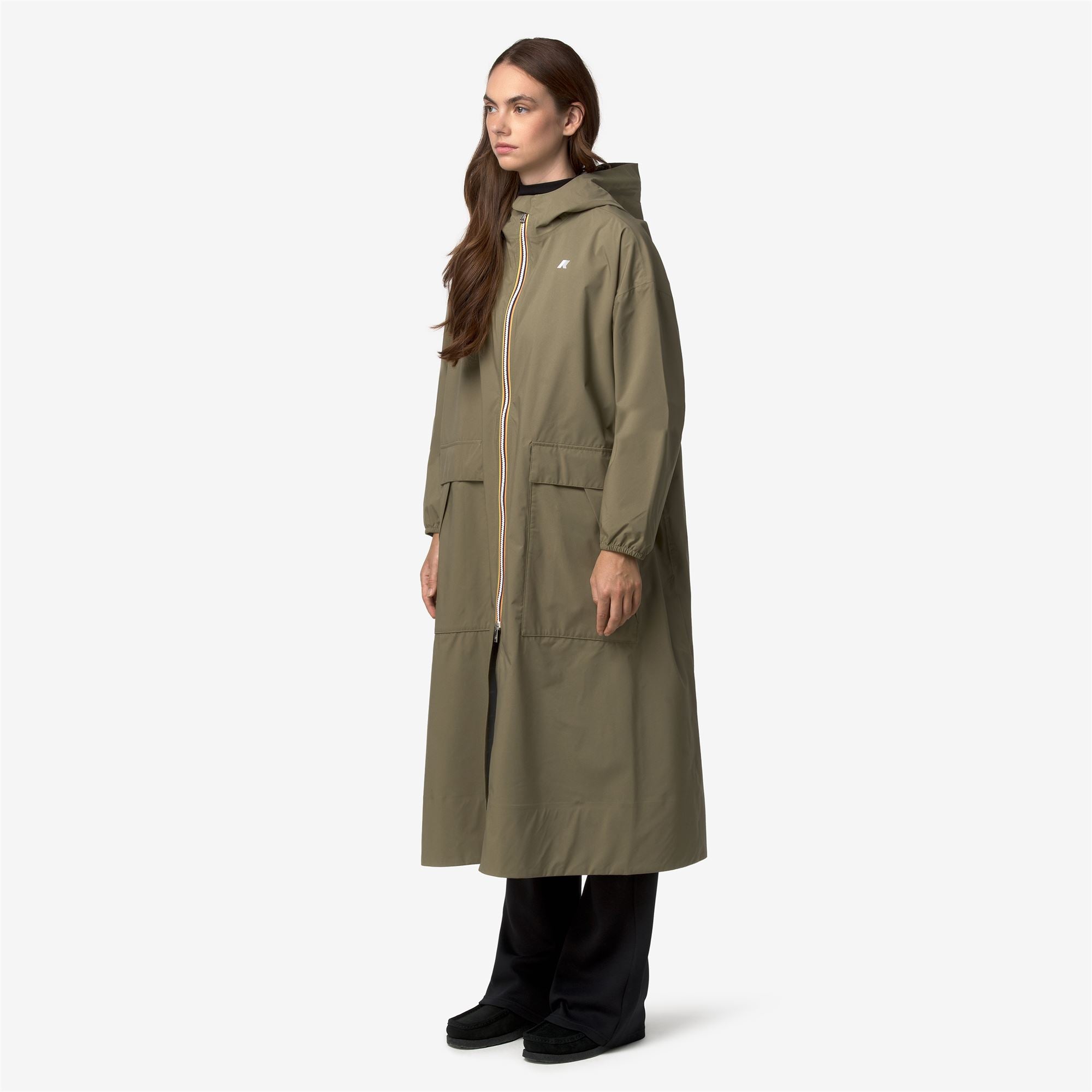 Jackets_Woman_PERNILLA STRETCH DOT_Long_Green Army - Commercial 5