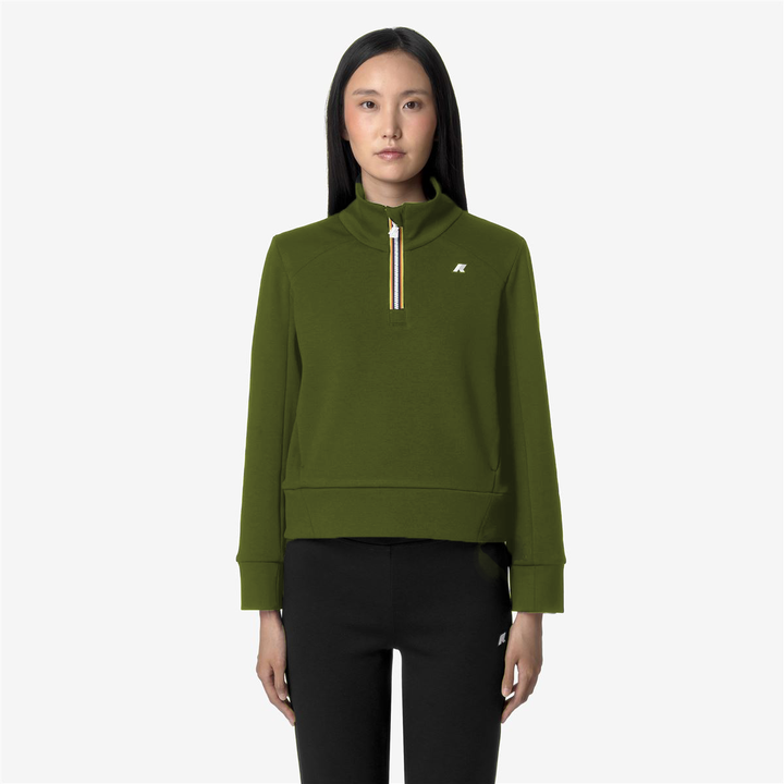 LOUEN LIGHT SPACER - Fleece - Jumper - WOMAN - GREEN CYPRESS