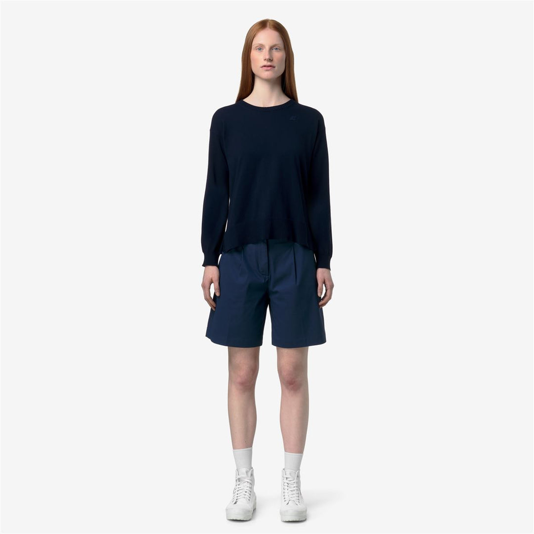 DOMITINE COTTON PS - Tricot - Pull Over - Femme - Blue Depth main