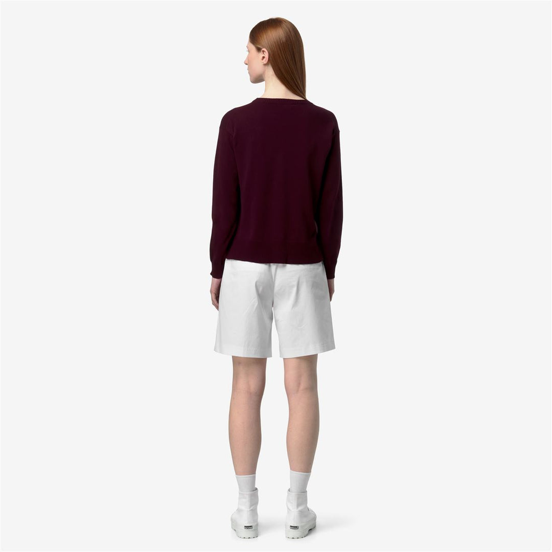 DOMITINE COTTON PS - Tricot - Pull Over - Femme - Violet Burnished main