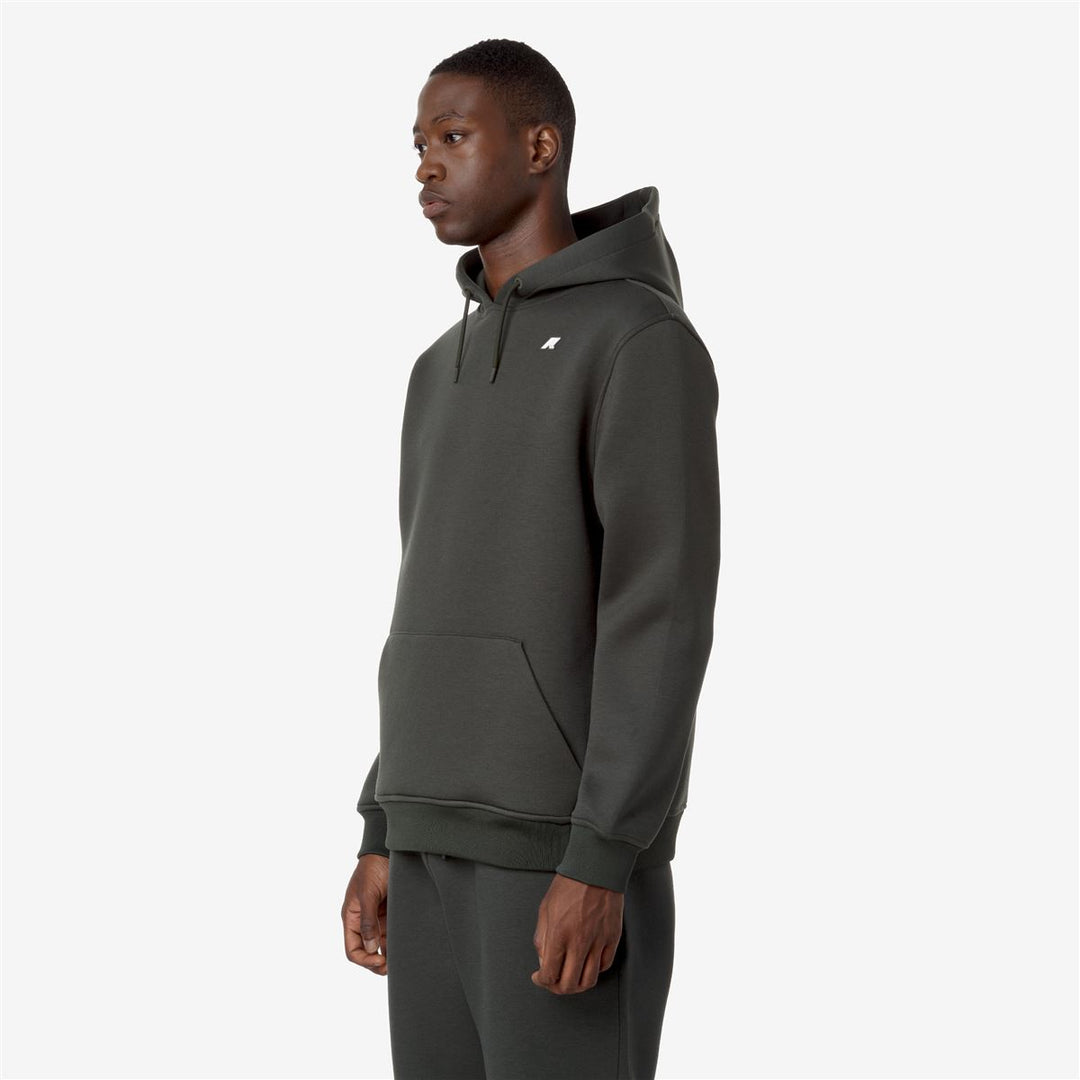 BERNIE SPACER - Fleece - Pull  Over - MAN - GREEN BLACKISH