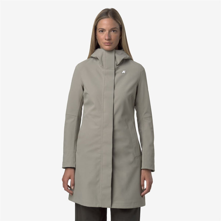 STEPHY BONDED - Jackets - 3/4 LENGTH - WOMAN - Green Oak-Blue Depth