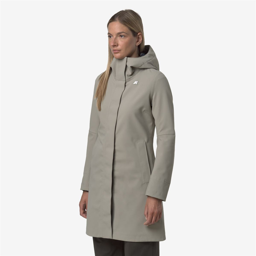 STEPHY BONDED - Jackets - 3/4 LENGTH - WOMAN - Green Oak-Blue Depth