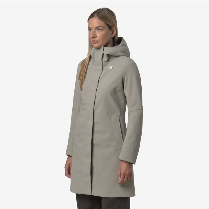 STEPHY BONDED - Jackets - 3/4 LENGTH - WOMAN - Green Oak-Blue Depth