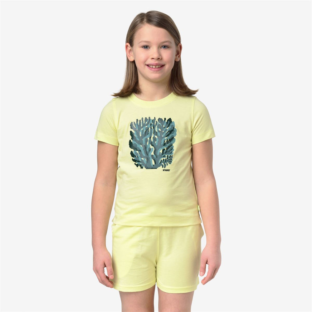P. MELIS CORAIL JERSEY - T-Shirt & Top - T-Shirt - Fille - Yellow Lime 02