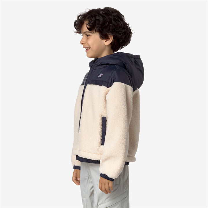 P.  JILDAZ ORSETTO - Fleece - Jacket - KID UNISEX - ECRU NAVY