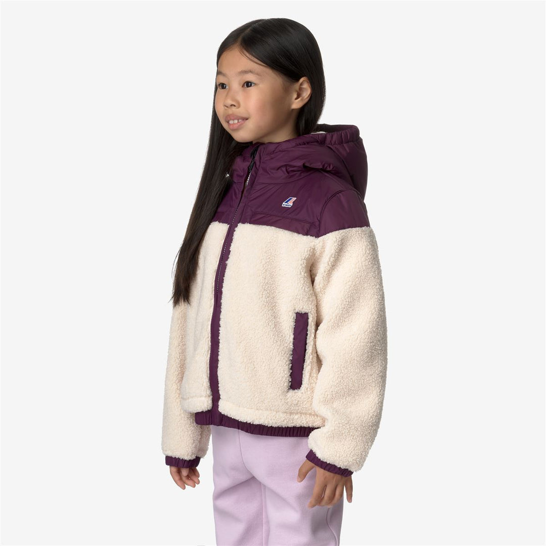 P.  JILDAZ ORSETTO - Fleece - Jacket - KID UNISEX - Ecru Violet