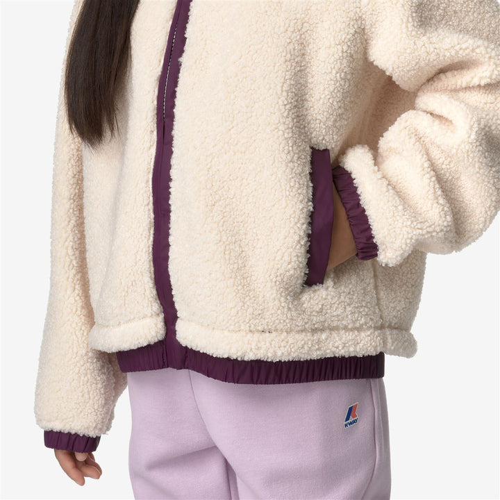 P.  JILDAZ ORSETTO - Fleece - Jacket - KID UNISEX - Ecru Violet