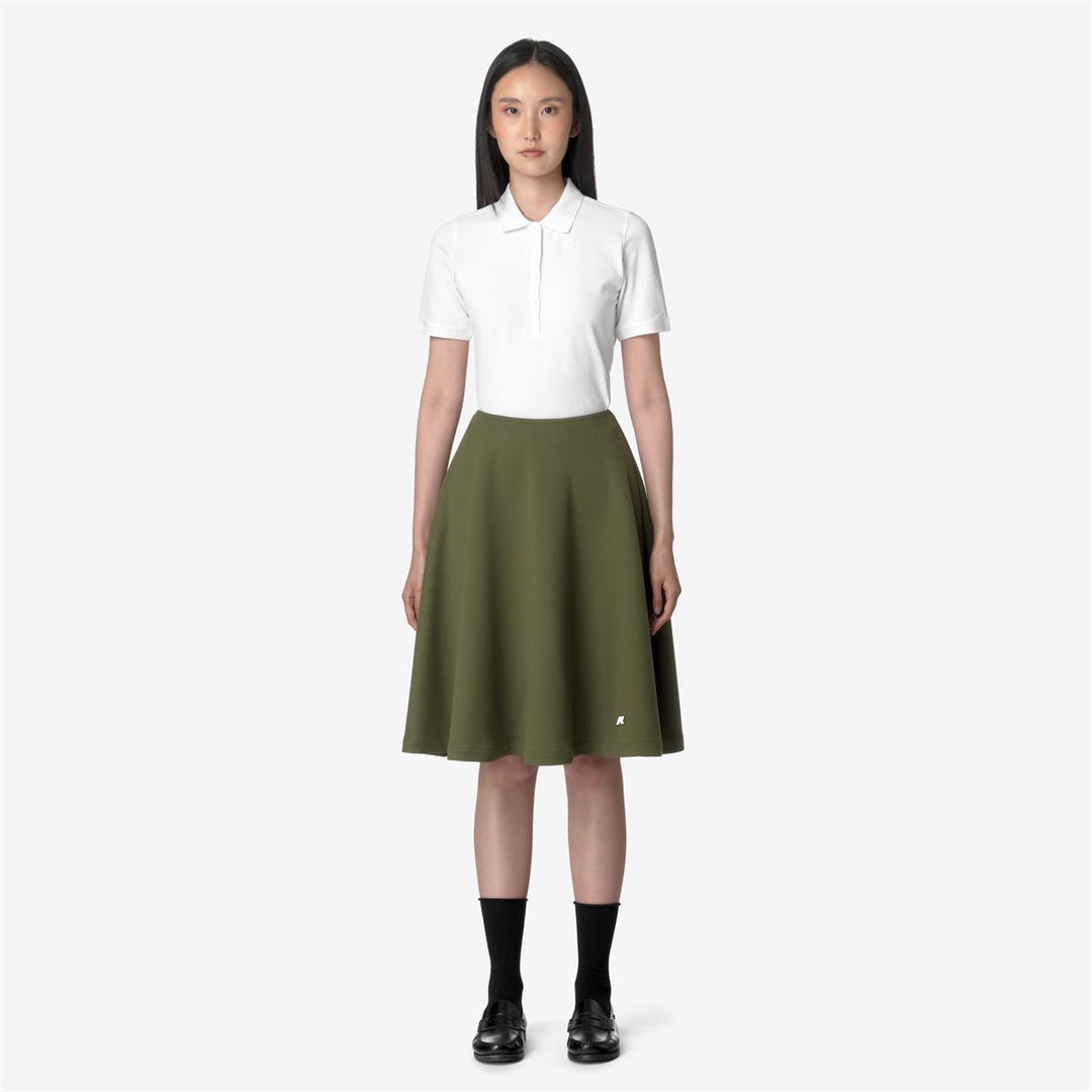 BERENIL LIGHT SPACER - Skirts - Longuette - WOMAN - GREEN CYPRESS