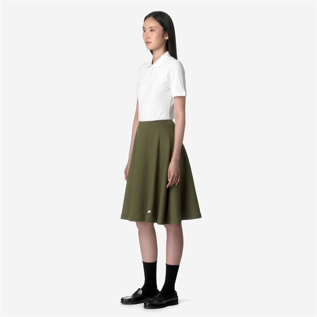 BERENIL LIGHT SPACER - Skirts - Longuette - WOMAN - GREEN CYPRESS