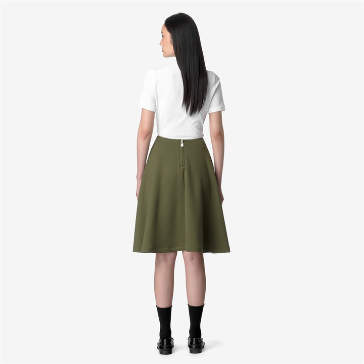 BERENIL LIGHT SPACER - Skirts - Longuette - WOMAN - GREEN CYPRESS