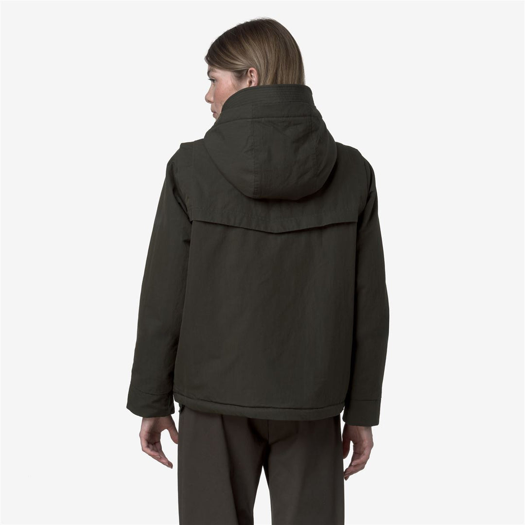 IDELER COTTON FEEL - Jackets - Short - WOMAN - Green Blackish-Green Blackish FUR main