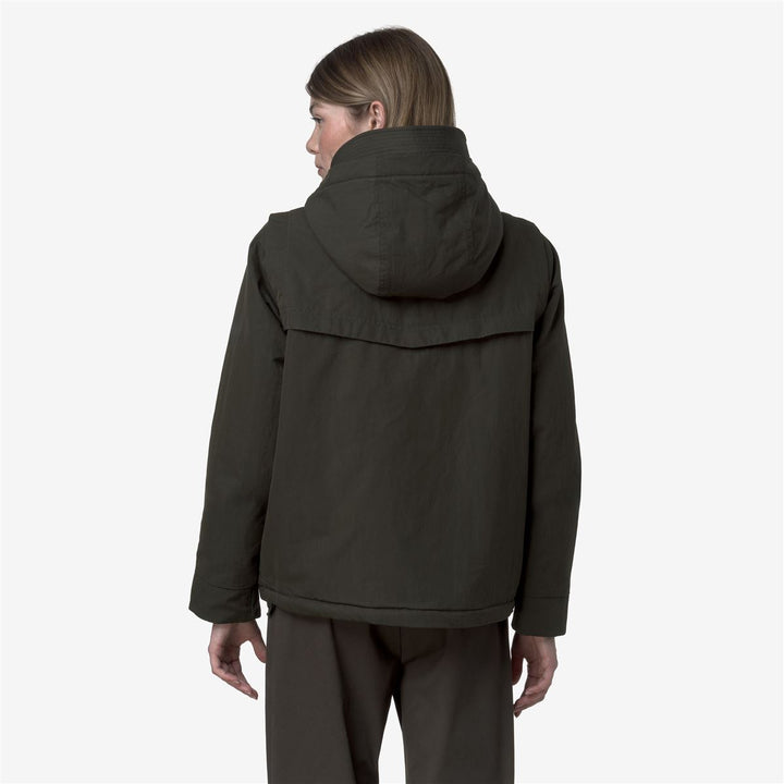 IDELER COTTON FEEL - Jackets - Short - WOMAN - Green Blackish-Green Blackish FUR 4