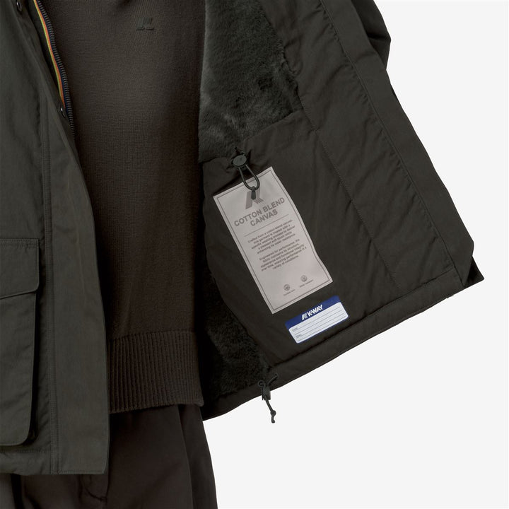 IDELER COTTON FEEL - Jackets - Short - WOMAN - Green Blackish-Green Blackish FUR 5