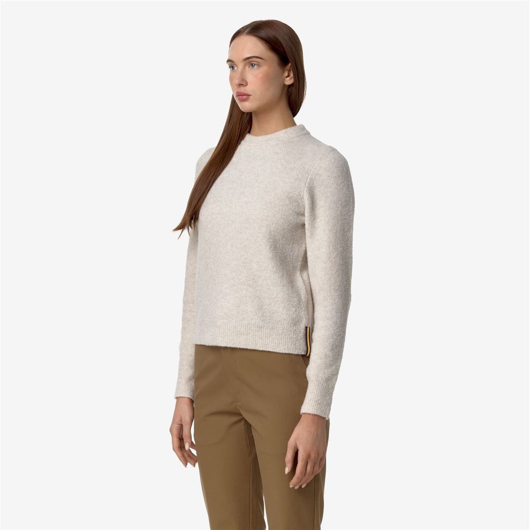 CLARISSE WOOL MERINO BOUCLE - Knitwear - Pull  Over - WOMAN - BEIGE  MOONBEAM