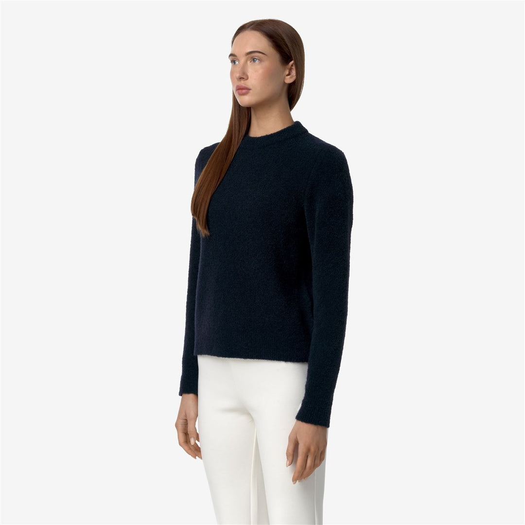 CLARISSE WOOL MERINO BOUCLE - Knitwear - Pull  Over - WOMAN - BLUE DEPTH